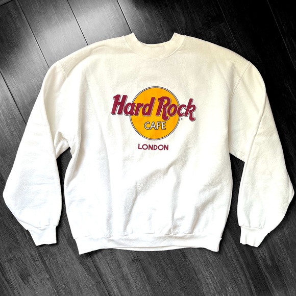 Hard Rock Cafe Other - Vintage 90s Hard Rock Cafe London sweatshirt. Large. White